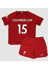 Fotbalové Dres Liverpool Chamberlain #15 Dětské Domácí Oblečení 2022-23 Krátký Rukáv (+ trenýrky)